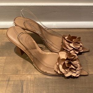 Zara slingback vinyl heels